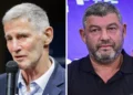 Yair Golan, líder de Los Demócratas, a la izquierda, y Ofer Winter, dirigente de Pueblo de Israel.